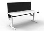 Boost Crank Manual Height Adjustable Single Sided Workstation - Framed Screen Options - configuration image