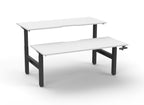Boost Crank Manual Height Adjustable 2 Person Back to Back Workstation - Framed Screen Options - configuration image