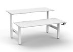 Boost Crank Manual Height Adjustable 2 Person Back to Back Workstation - Framed Screen Options - configuration image