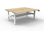Boost Crank Manual Height Adjustable 2 Person Back to Back Workstation - Framed Screen Options - configuration image