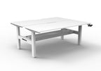 Boost Crank Manual Height Adjustable 2 Person Back to Back Workstation - Framed Screen Options - configuration image