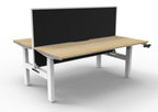 Boost Crank Manual Height Adjustable 2 Person Back to Back Workstation - Framed Screen Options - configuration image