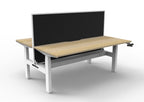 Boost Crank Manual Height Adjustable 2 Person Back to Back Workstation - Framed Screen Options - configuration image