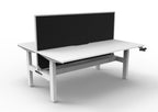 Boost Crank Manual Height Adjustable 2 Person Back to Back Workstation - Framed Screen Options - configuration image
