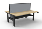 Boost Crank Manual Height Adjustable 2 Person Back to Back Workstation - Framed Screen Options - configuration image