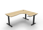Boost Crank Manual Height Adjustable Corner Workstation - Framed Screen Options - configuration image