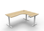 Boost Crank Manual Height Adjustable Corner Workstation - Framed Screen Options - configuration image