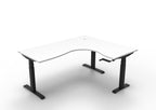 Boost Crank Manual Height Adjustable Corner Workstation - Framed Screen Options - configuration image