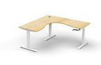 Boost Crank Manual Height Adjustable Corner Workstation - Framed Screen Options - configuration image