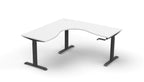 Boost Crank Manual Height Adjustable Corner Workstation - Framed Screen Options - configuration image