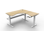 Boost Crank Manual Height Adjustable Corner Workstation - Framed Screen Options - configuration image