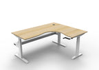 Boost Crank Manual Height Adjustable Corner Workstation - Framed Screen Options - configuration image