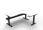 Boost Crank Manual Height Adjustable Corner Workstation - Framed Screen Options - configuration image