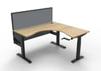 Boost Crank Manual Height Adjustable Corner Workstation - Framed Screen Options - configuration image