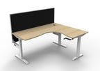 Boost Crank Manual Height Adjustable Corner Workstation - Framed Screen Options - configuration image