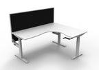 Boost Crank Manual Height Adjustable Corner Workstation - Framed Screen Options - configuration image