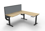 Boost Crank Manual Height Adjustable Corner Workstation - Framed Screen Options - configuration image