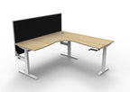 Boost Crank Manual Height Adjustable Corner Workstation - Framed Screen Options - configuration image