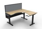 Boost Crank Manual Height Adjustable Corner Workstation - Framed Screen Options - configuration image