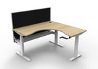 Boost Crank Manual Height Adjustable Corner Workstation - Framed Screen Options - configuration image