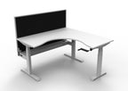 Boost Crank Manual Height Adjustable Corner Workstation - Framed Screen Options - configuration image