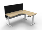 Boost Crank Manual Height Adjustable Corner Workstation - Framed Screen Options - configuration image