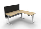 Boost Crank Manual Height Adjustable Corner Workstation - Framed Screen Options - configuration image