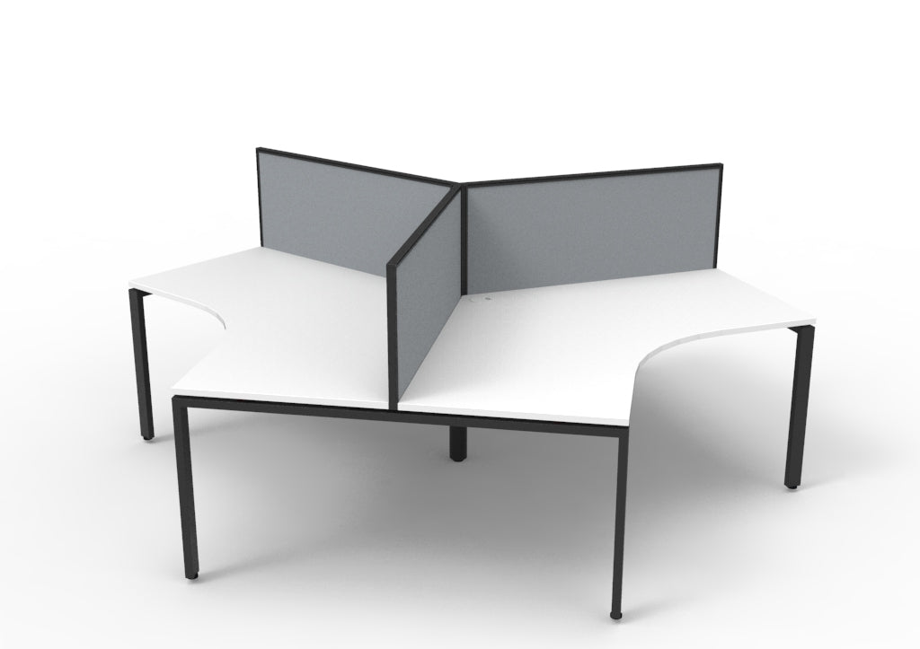 Infinity 120 Degree Profile Leg Workstation - Framed Screen - hover view