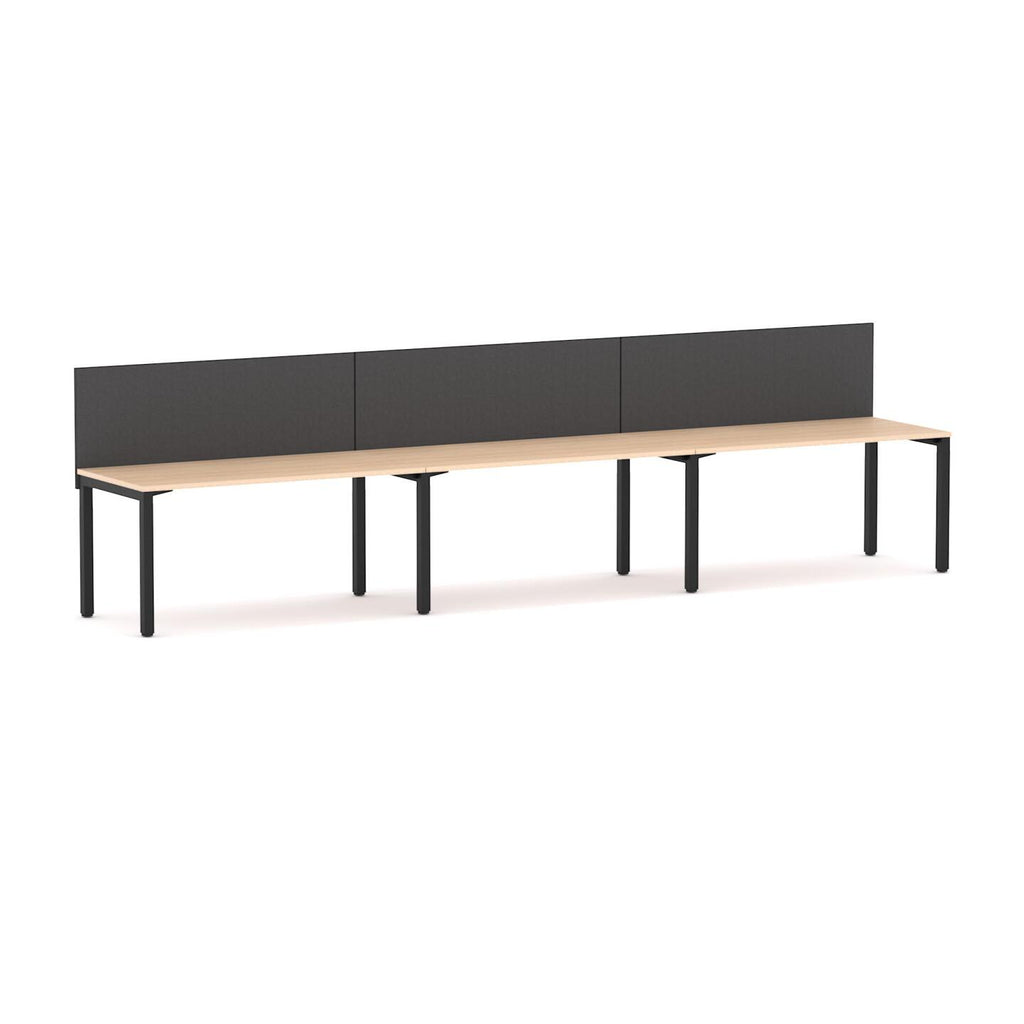 Axis 3-User Single-Sided Workstation with Edge25 Screen - product image