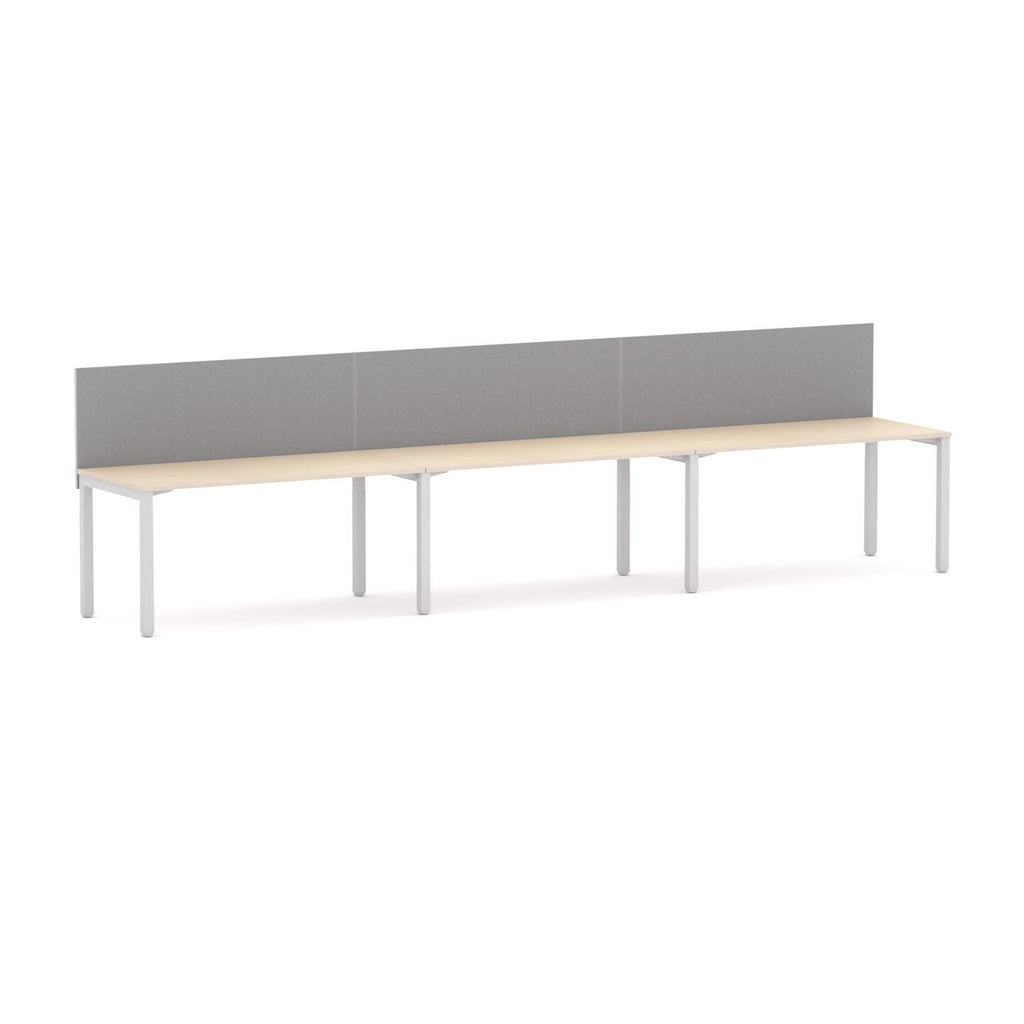 Axis 3-User Single-Sided Workstation with Edge25 Screen - alternate view, size or finish; optional items may be shown