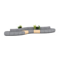 Grove Sofa Configuration 4 — Spotted Grey Wool