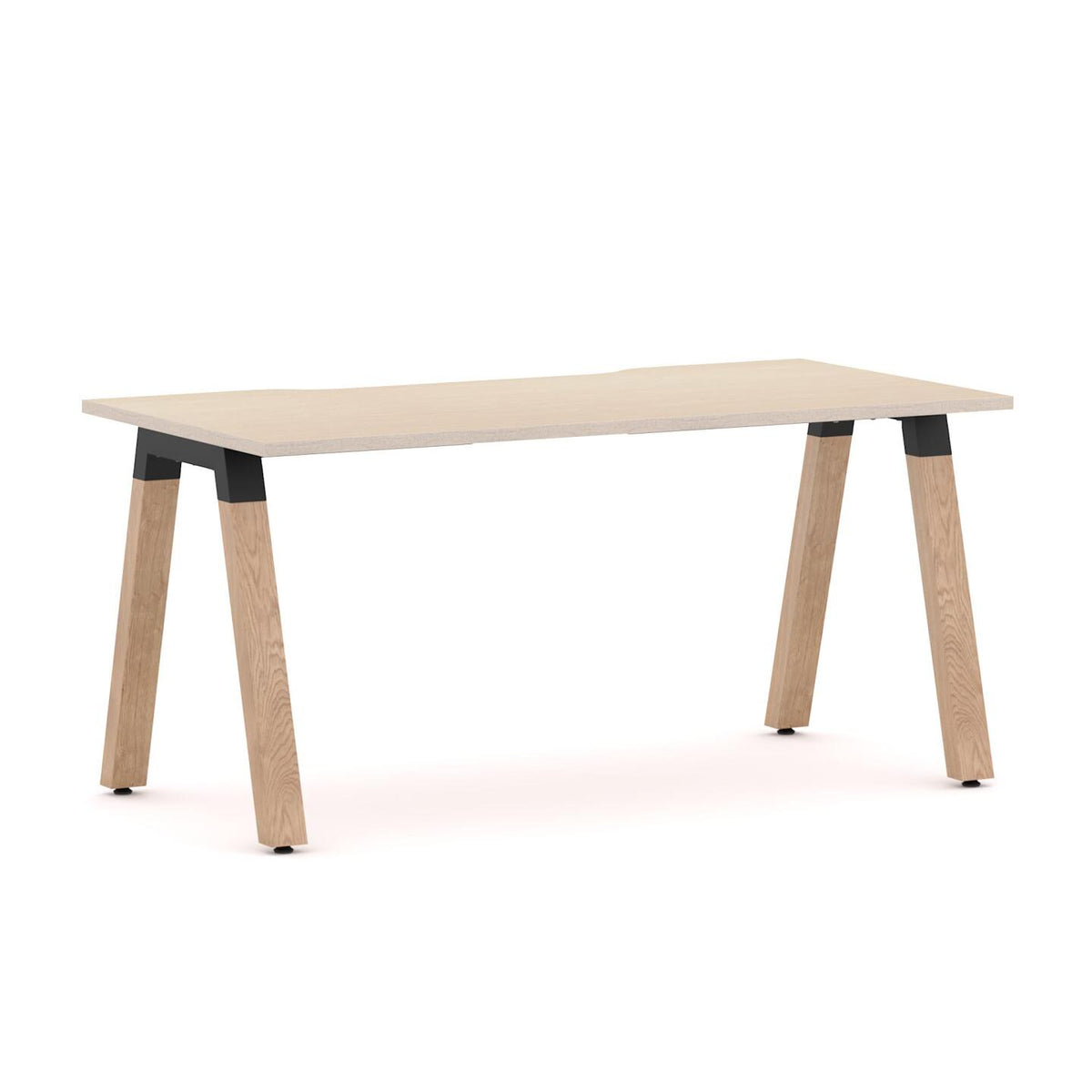 Plantation Single Workstation — Black, Nordic Maple