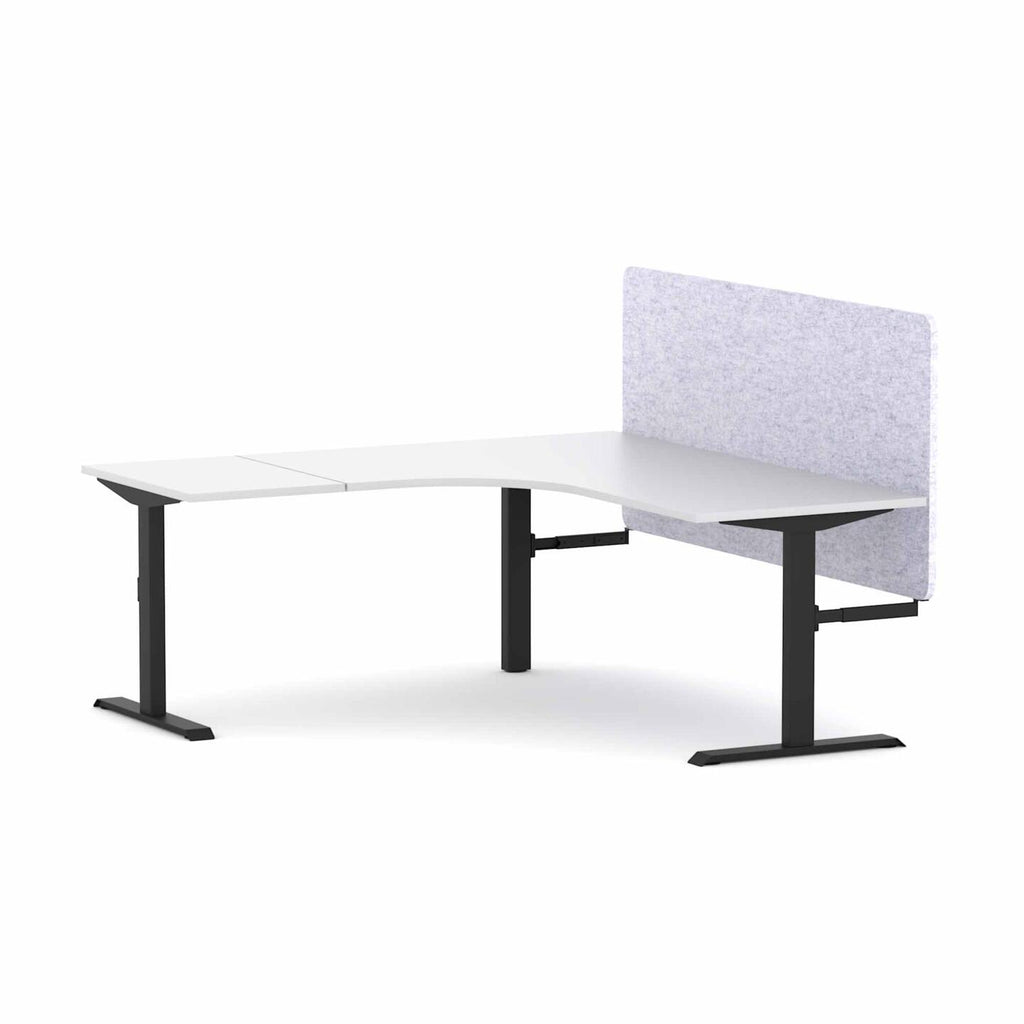 Klass Fixed 90° Workstation with AcoustiQ Screen - alternate view, size or finish; optional items may be shown