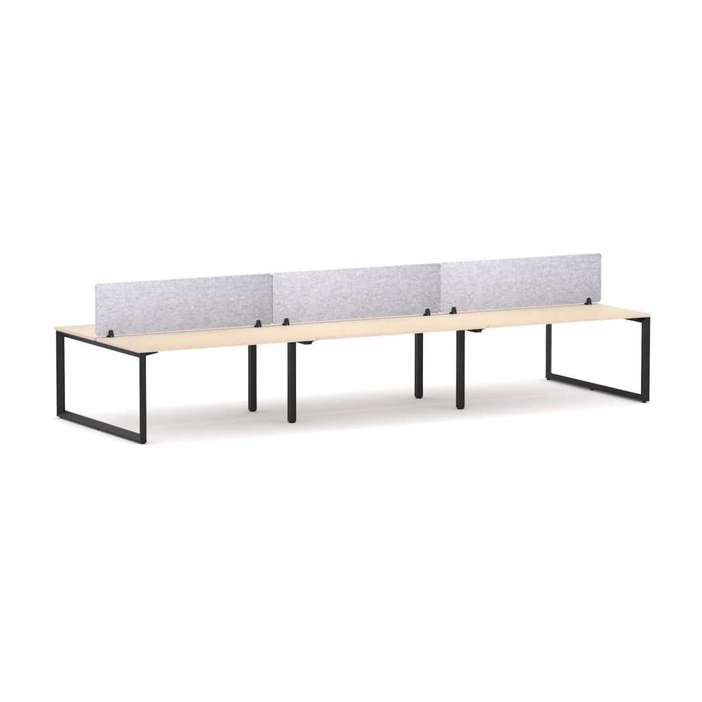 Anvil 6-User Double-Sided Workstation with AcoustiQ Screen - alternate view, size or finish; optional items may be shown