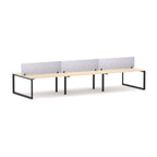 Anvil 6-User Double-Sided Workstation with AcoustiQ Screen - alternate view, size or finish; optional items may be shown
