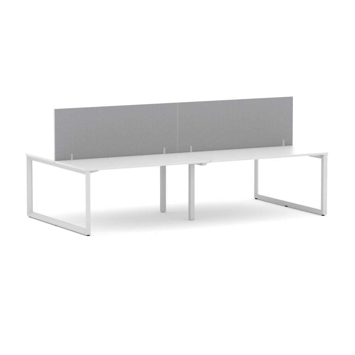 Anvil 4-User Double-Sided Workstation with Edge25 Screen - alternate view, size or finish; optional items may be shown