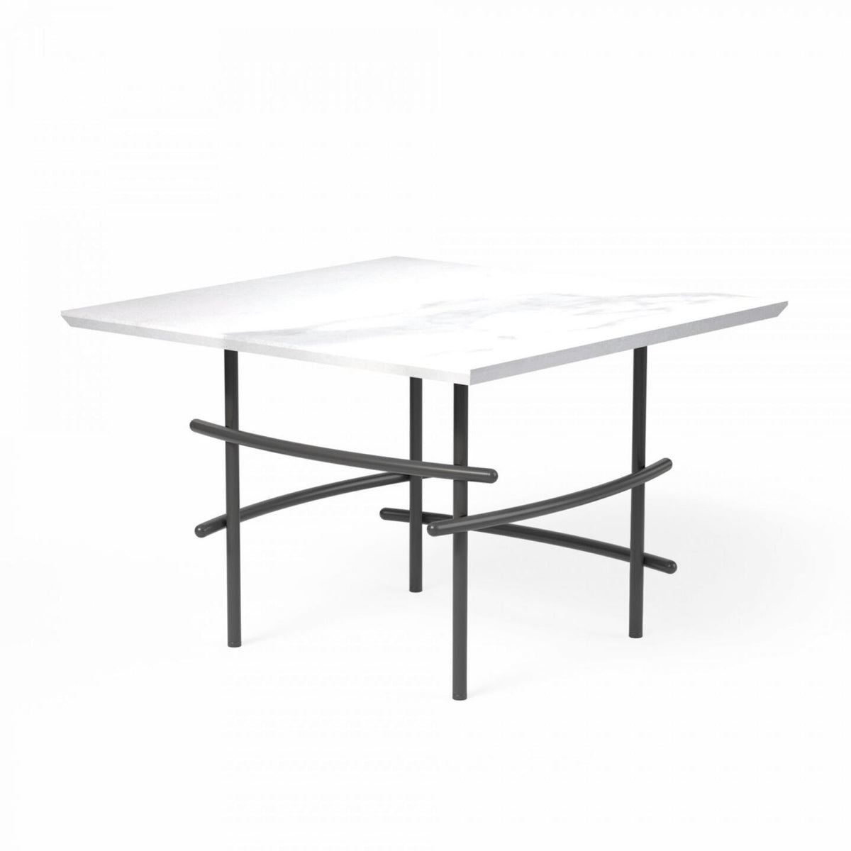 Arcos Coffee Table — Black, White Marble