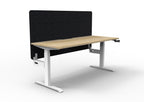 Boost Crank Manual Height Adjustable Single Sided Workstation - Eco Panel Screen - configuration image