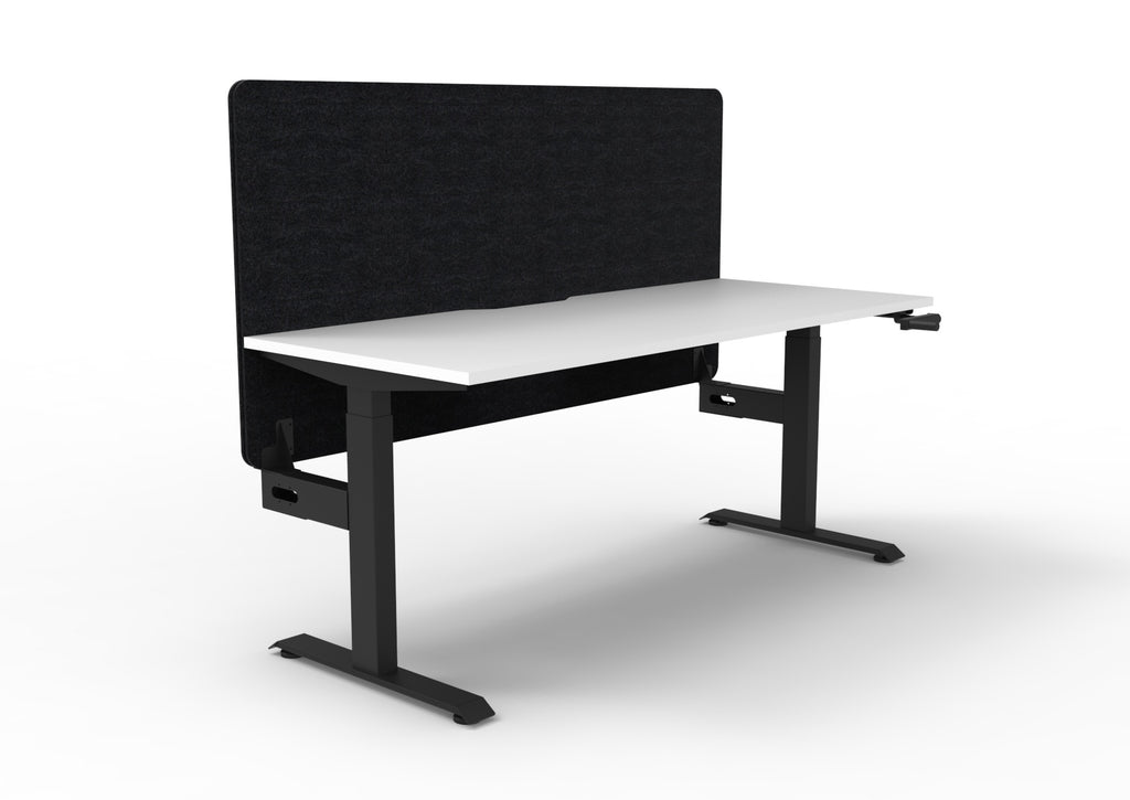 Boost Crank Manual Height Adjustable Single Sided Workstation - Eco Panel Screen - configuration image