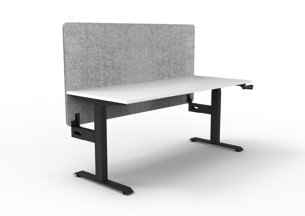 Boost Crank Manual Height Adjustable Single Sided Workstation - Eco Panel Screen - configuration image