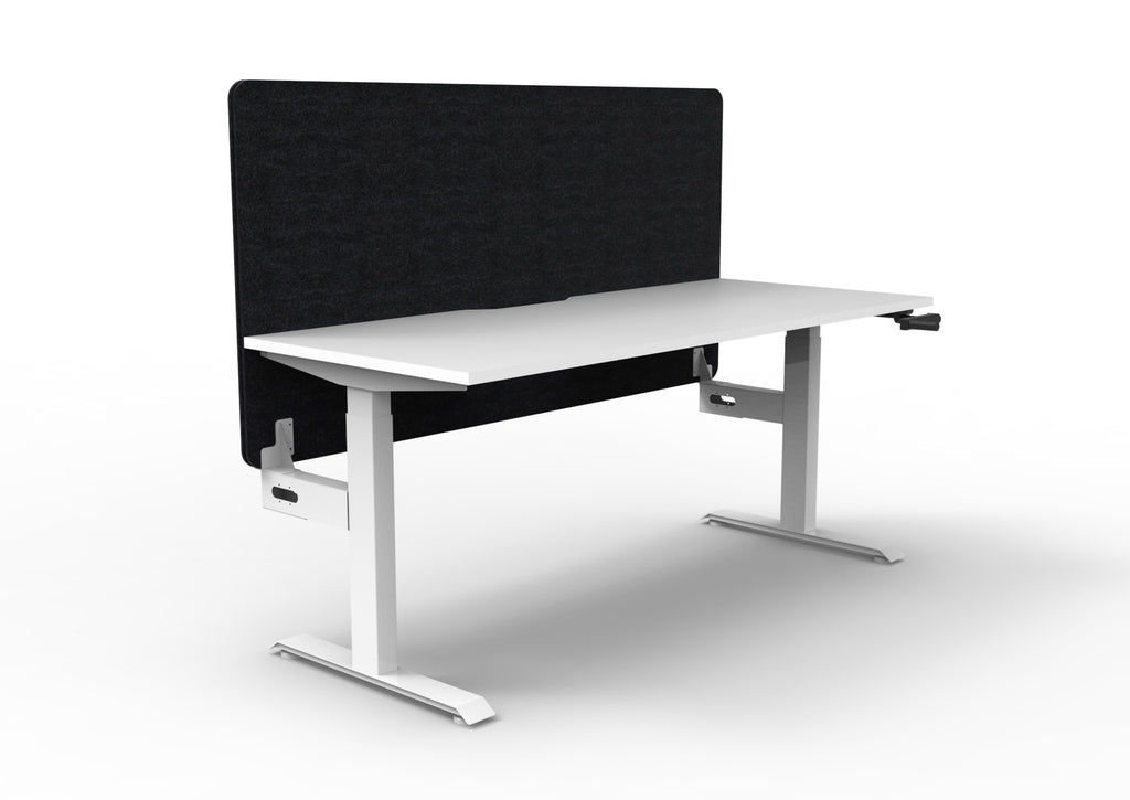 Boost Crank Manual Height Adjustable Single Sided Workstation - Eco Panel Screen - configuration image