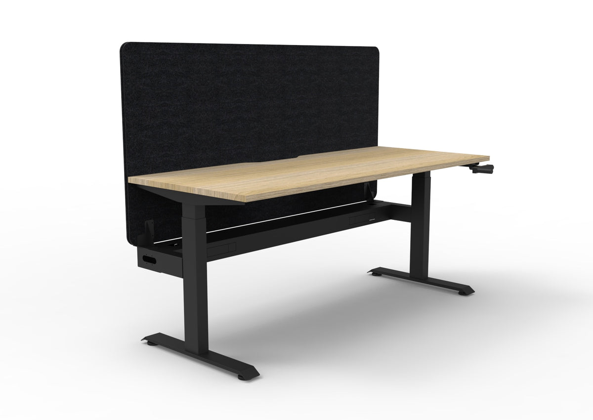 Boost Crank Manual Height Adjustable Single Sided Workstation - Eco Panel Screen - configuration image