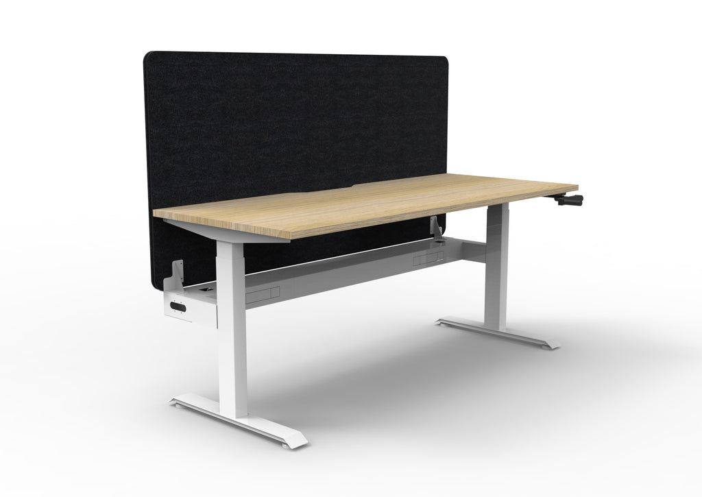 Boost Crank Manual Height Adjustable Single Sided Workstation - Eco Panel Screen - configuration image