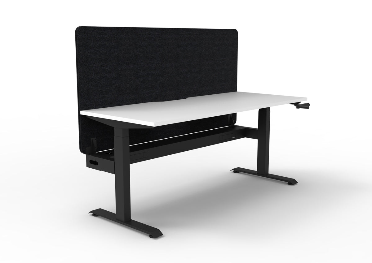 Boost Crank Manual Height Adjustable Single Sided Workstation - Eco Panel Screen - configuration image