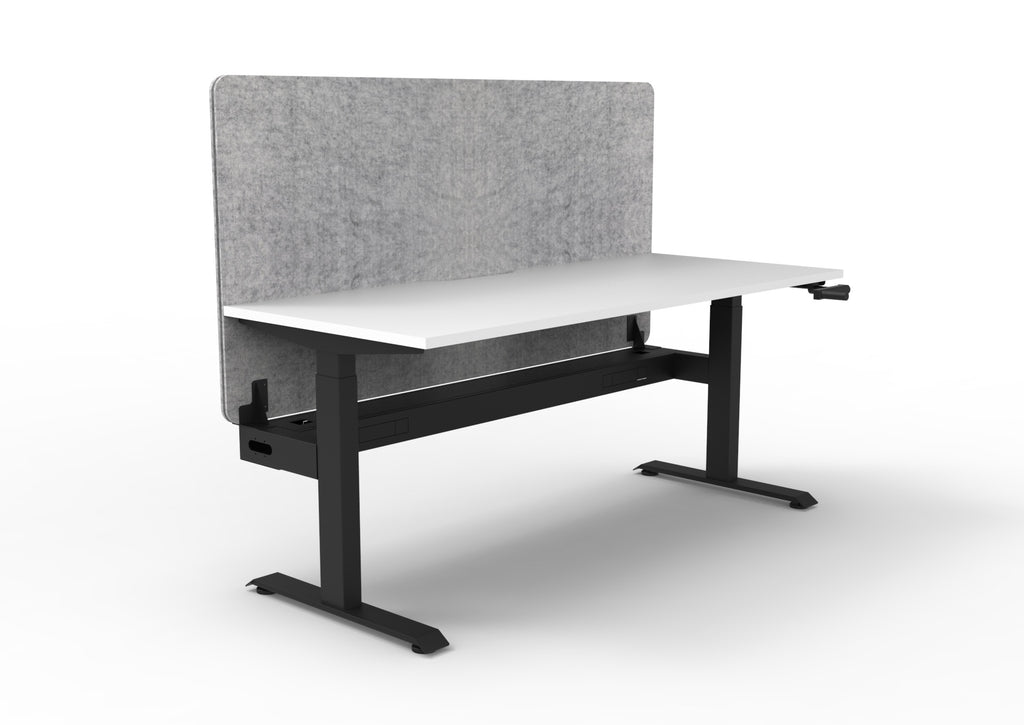 Boost Crank Manual Height Adjustable Single Sided Workstation - Eco Panel Screen - configuration image