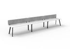 Eternity 3 Person Single Sided Workstation - Eco Panel Screen - hover image