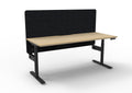 Halo+ Electric Height Adjustable Single Sided Workstation - Eco Panel Screen