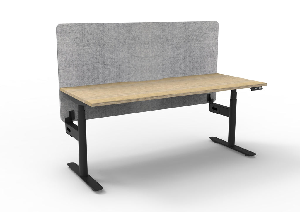 Halo+ Electric Height Adjustable Single Sided Workstation - Eco Panel Screen - configuration image