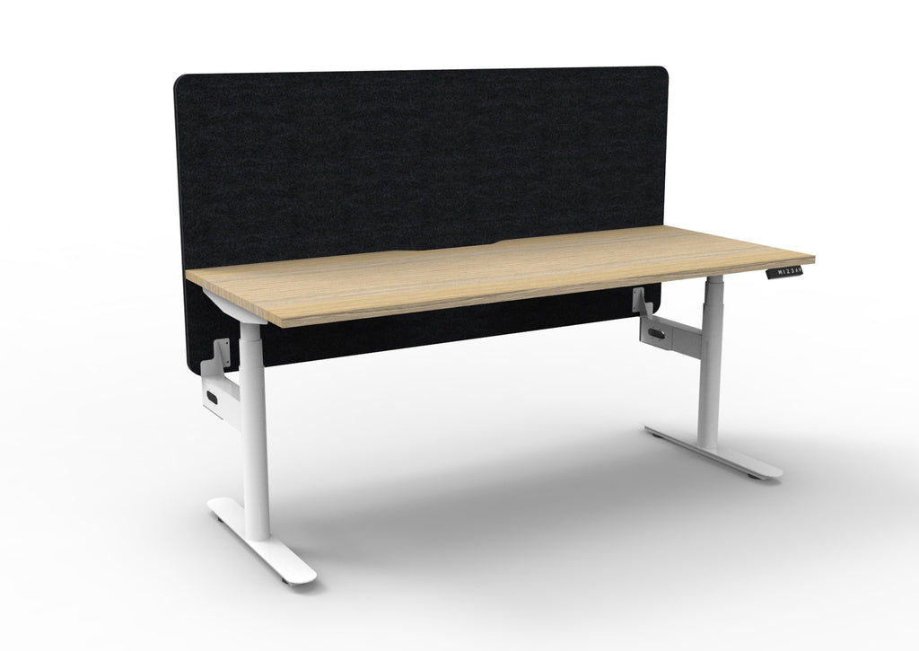 Halo+ Electric Height Adjustable Single Sided Workstation - Eco Panel Screen - configuration image