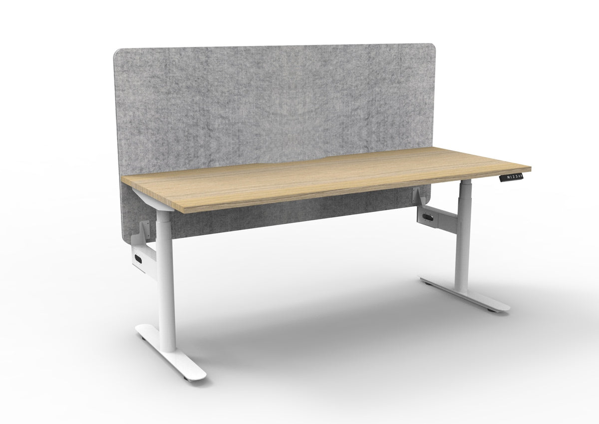 Halo+ Electric Height Adjustable Single Sided Workstation - Eco Panel Screen - configuration image